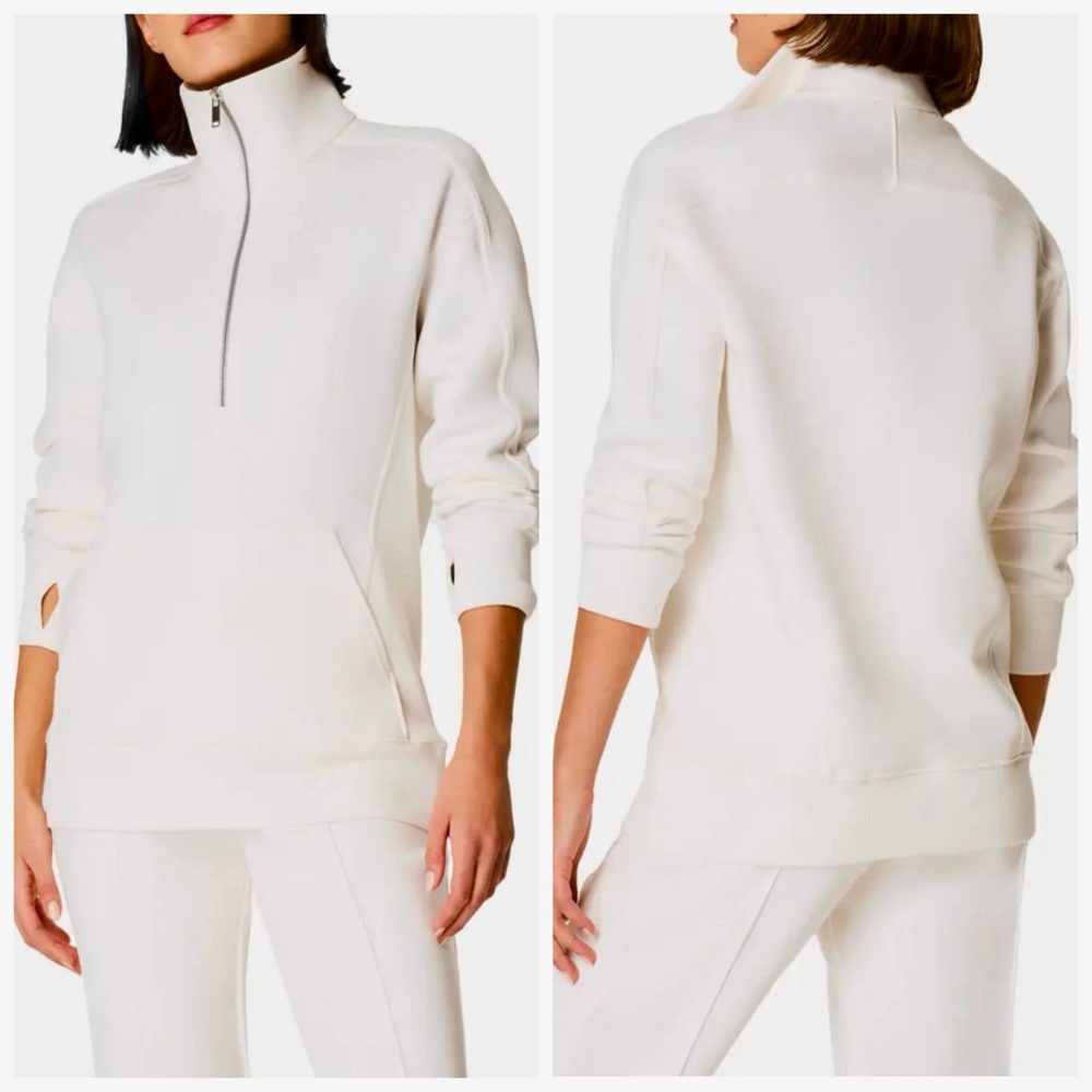 SPANX White Half-Zip Pullover Sweater - Picture 5 of 13
